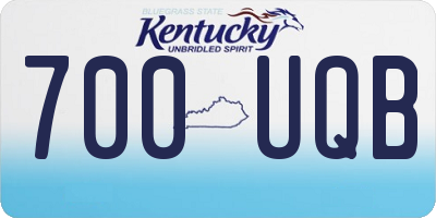 KY license plate 700UQB