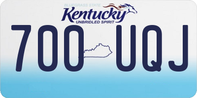 KY license plate 700UQJ