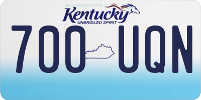 KY license plate 700UQN