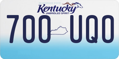KY license plate 700UQO