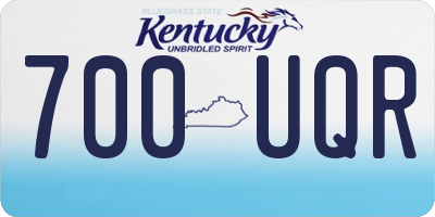 KY license plate 700UQR