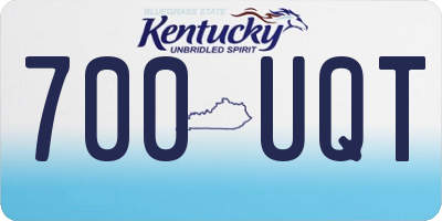KY license plate 700UQT