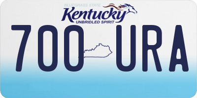 KY license plate 700URA