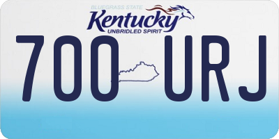 KY license plate 700URJ