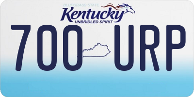 KY license plate 700URP