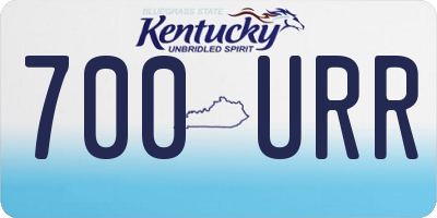 KY license plate 700URR