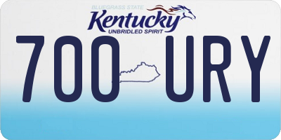 KY license plate 700URY
