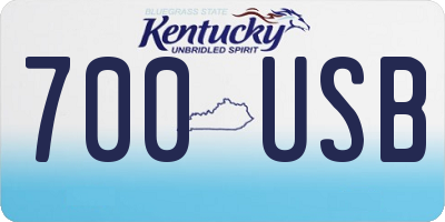 KY license plate 700USB