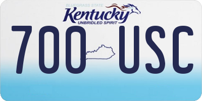 KY license plate 700USC