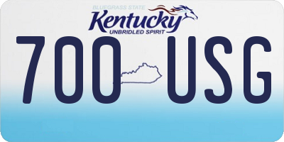 KY license plate 700USG