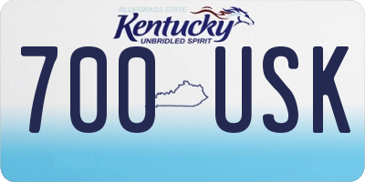 KY license plate 700USK