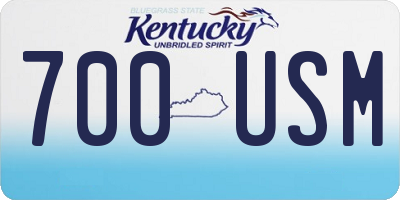 KY license plate 700USM