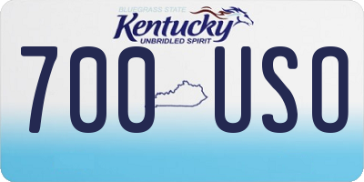 KY license plate 700USO