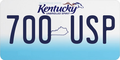 KY license plate 700USP