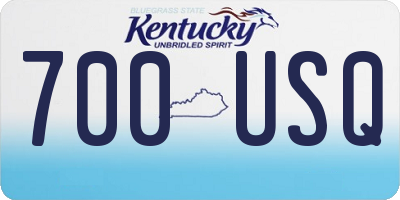 KY license plate 700USQ