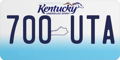 KY license plate 700UTA