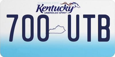 KY license plate 700UTB