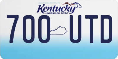 KY license plate 700UTD