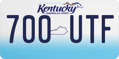 KY license plate 700UTF