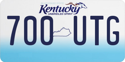 KY license plate 700UTG