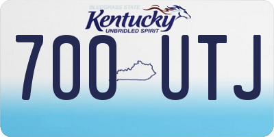 KY license plate 700UTJ