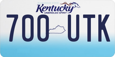 KY license plate 700UTK