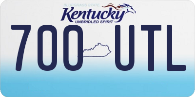 KY license plate 700UTL