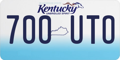 KY license plate 700UTO
