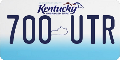 KY license plate 700UTR
