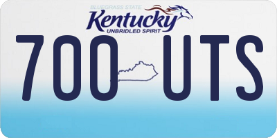 KY license plate 700UTS