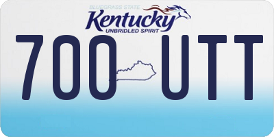 KY license plate 700UTT
