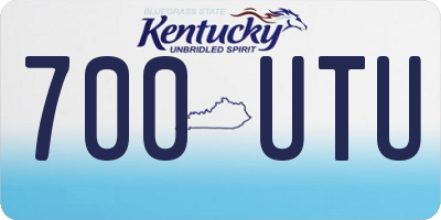 KY license plate 700UTU