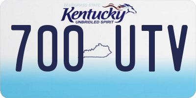 KY license plate 700UTV