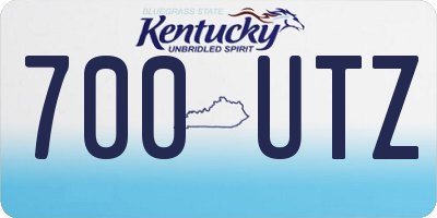 KY license plate 700UTZ