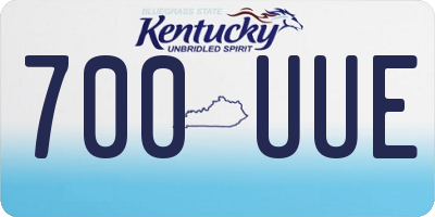 KY license plate 700UUE
