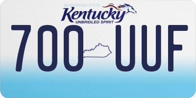 KY license plate 700UUF
