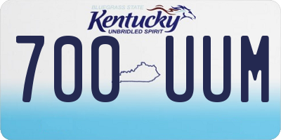 KY license plate 700UUM