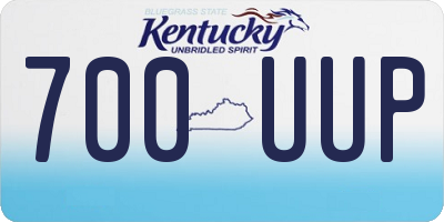 KY license plate 700UUP