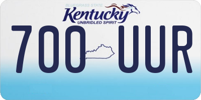 KY license plate 700UUR