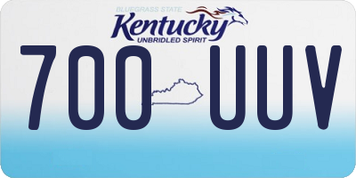 KY license plate 700UUV