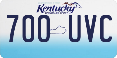 KY license plate 700UVC