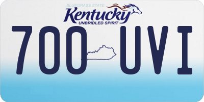 KY license plate 700UVI