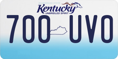 KY license plate 700UVO