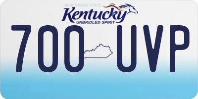 KY license plate 700UVP