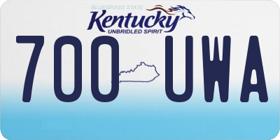 KY license plate 700UWA