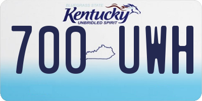 KY license plate 700UWH