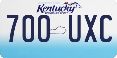 KY license plate 700UXC