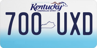 KY license plate 700UXD