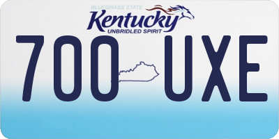 KY license plate 700UXE