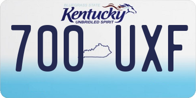 KY license plate 700UXF